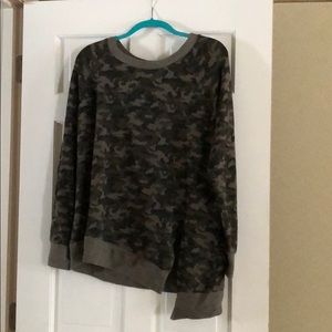 Long sleeve camo sweater